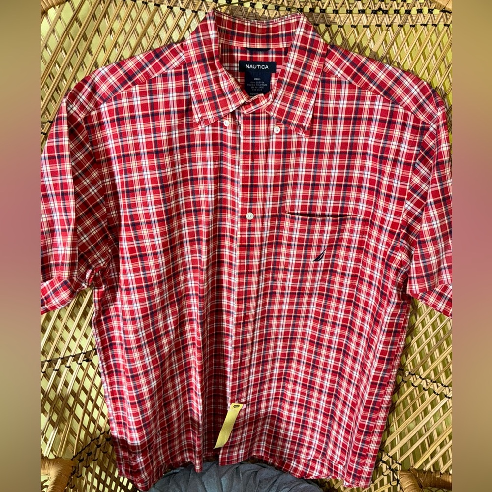 Nautica Men’s Plaid Shirt Size L